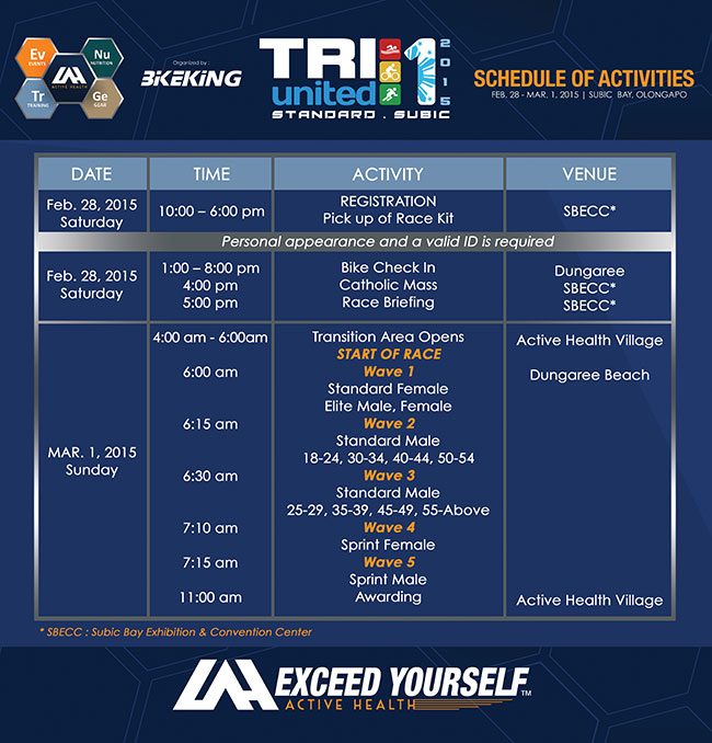 TU1 2015 Schedule of Activities